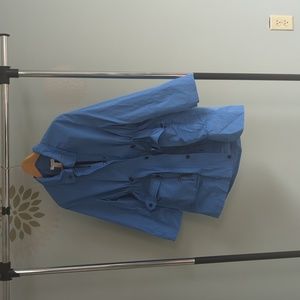 Blue rain coat collar h&m xs